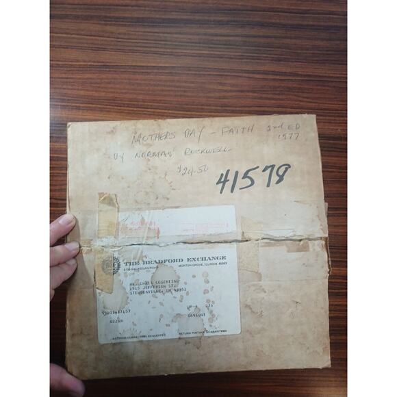 Mother's Day 1977 Norman Rockwell Plate Certificate Of Authenticity In Box - Picture 4 of 7